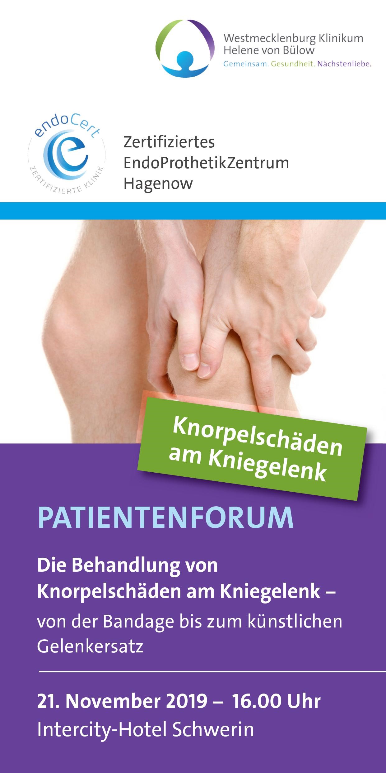 Patientenforum zum Thema Knorpelschäden am Kniegelenk