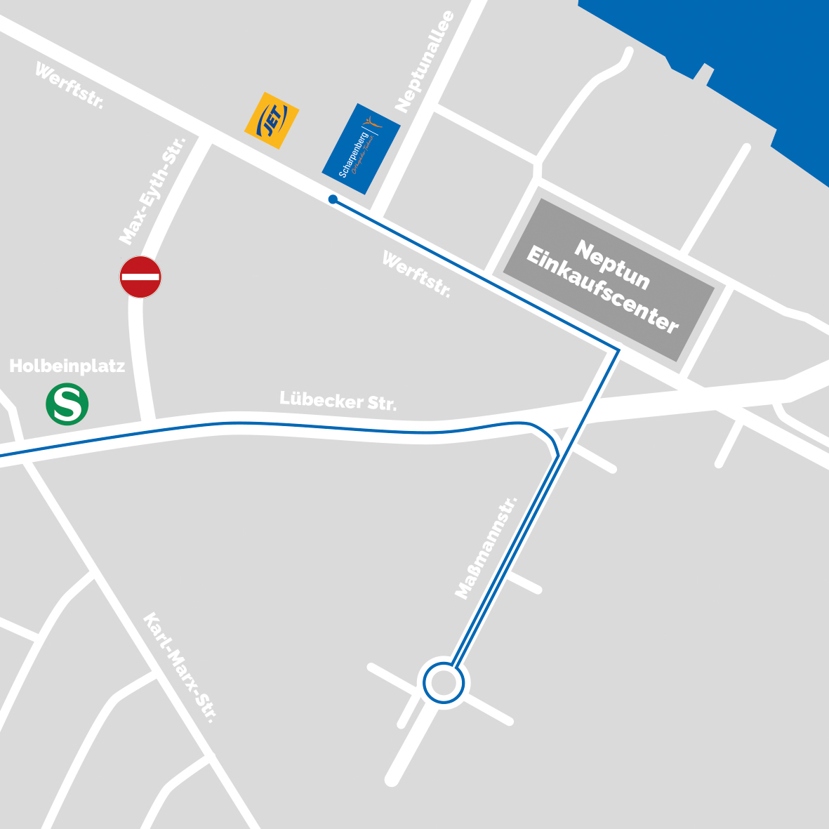 Verkehrschaos in Rostock – So finden Sie uns!